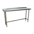 Bk Resources Stainless Steel Work Table With Open Base, 1.5" Rear Riser 60"Wx18"D VTTROB-1860